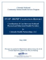 Coordination of care between Medicaid physical and behavioral health providers for Colorado Health Partnerships, LLC