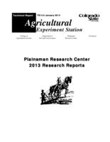 Plainsman Research Center 2013 research reports