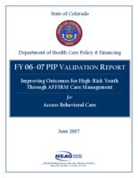 Improving outcomes for high-risk youth through AFFIRM care management for Access Behavioral Care