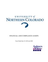 University of Northern Colorado, financial and compliance audits, years ended June 30, 2010 and 2009