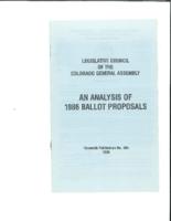 An analysis of 1986 ballot proposals