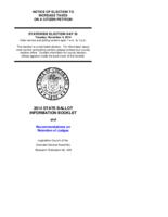 2014 state ballot information booklet and recommendations on retention of judges