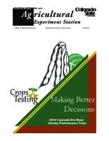 2014 Colorado dry bean variety performance trials