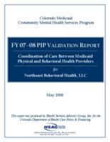 Coordination of care between Medicaid physical and behavioral health providers for Northeast Behavioral Health, LLC