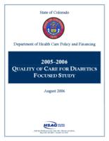 2005-2006 quality of care for diabetics focused study