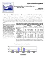 Colorado children and booster seat use, 2001 and 2004