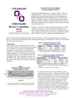 Accidental drowning fatalities, Colorado children, 1993-1997