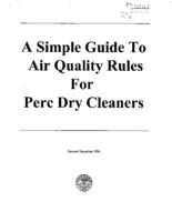 A simple guide to air quality rules for perc dry cleaners