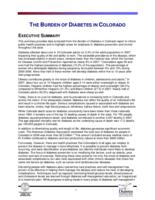 The burden of diabetes in Colorado : executive summary