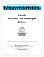 Colorado Maternal and Child Health Program guidelines