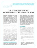 The economic impact of birth defects in Colorado