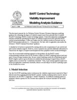 BART control technology visibility improvement modeling analysis guidance