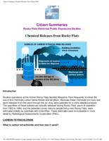 Chemical releases from Rocky Flats