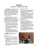 Adolescent health in Colorado 2003 : report and recommendations of the Advisory Council on Adolescent Health, Colorado Department of Public Health and Environment. Chapter 6: Tobacco-Free Youth