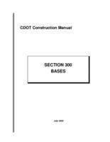 CDOT construction manual. Section 300: Bases