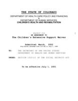 Children's Extensive Support waiver. Appendix C, Part 2: Request for an Amendment to the Children's Extensive Support Waiver