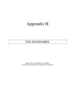 Children's Extensive Support waiver. Appendix H, Part 1: CES Standards