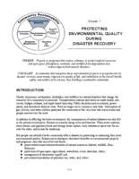 Holistic disaster recovery : ideas for building local sustainability after a natural disaster. Chapter 7: Protecting Environmental Quality During Disaster Recovery