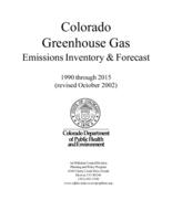 Colorado greenhouse gas emissions inventory & forecast 1990-2015