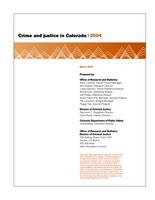Crime and justice in Colorado, 2004. Cover, Table of Contents, Acknowledgements