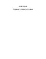 Process evaluations of the Colorado Sex Offender Management Board standards and guidelines : a report of findings. Appendix B: Interview Questionnaires
