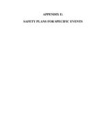Process evaluations of the Colorado Sex Offender Management Board standards and guidelines : a report of findings. Appendix E: Safety Plans for Specific Events