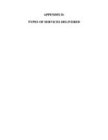 Process evaluations of the Colorado Sex Offender Management Board standards and guidelines : a report of findings. Appendix D: Types of Services Delivered
