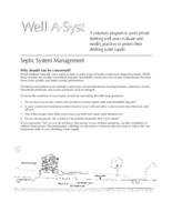 Well-A-Syst : wellhead assessment system. Septic System Management