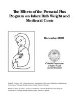 The effects of the Prenatal Plus Program on infant birth weight and medicaid costs