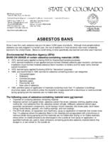 Asbestos bans