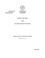 State of Colorado design criteria for potable water systems