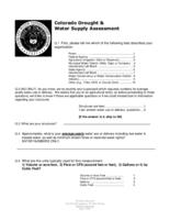 Drought and water supply assessment. Appendix A: Assessment Questionnaire