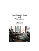 Huntmaster manual. Chapter 7: Hunt Planning Guide and Worksheets