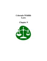 Huntmaster manual. Chapter 9: Colorado Wildlife Laws