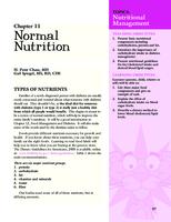 Understanding diabetes. Chapter 11: Normal Nutrition