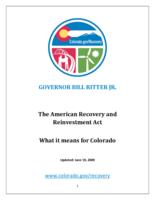 The American Recovery and Reinvestment Act : what it means for Colorado