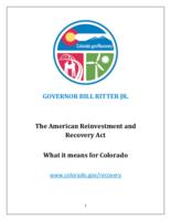 The American Reinvestment and Recovery Act : what it means for Colorado