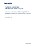 Performance evaluation of state capital asset management and lease administration practices