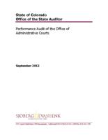 Performance audit of the Office of Administrative Courts : September 2012