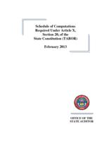 Schedule of computations required under article X, section 20, of the state constitution (Tabor)