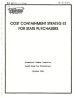 Cost containment strategies for state purchasers