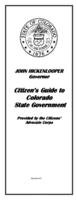 A citizen's guide to Colorado state government