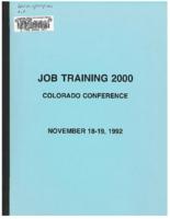 Job training 2000 : Red Lion Inn Hotel, Colorado Springs, Colorado, November 18-19, 1992