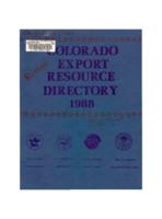 Colorado export resource directory, 1988