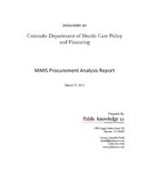 MMIS procurement analysis report