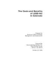 The costs and benefits of LEED-NC in Colorado