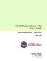 Colorado building & energy codes survey results