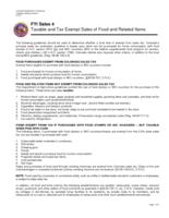 Taxable and tax exempt sales of food and related items