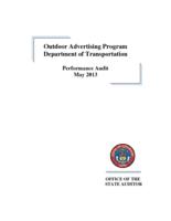 Outdoor Advertising Program, Department of Transportation performance audit