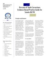 Division of Youth Corrections evidence based practice guide for Senate bill 94
